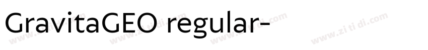 GravitaGEO regular字体转换